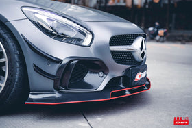 Carbon Fiber Front Bumper Canards for Mercedes Benz C190 AMG GT GTS 2016-17 - 0