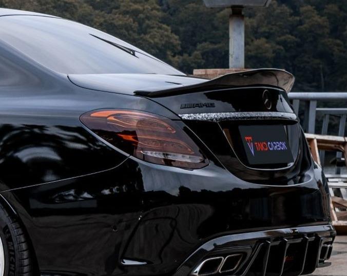 TAKD Carbon Dry Carbon Fiber Rear Spoiler for Mercedes Benz C Class W205 C300 C43 C63 C63S AMG 2015-ON Sedan 4 Door TAKD Carbon Dry Carbon Fiber Rear Spoiler for Mercedes Benz C Class W205 C300 C43 C63 C63S AMG 2015-ON Sedan 4 Door