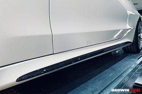 2015-2021 Mercedes Benz W205 C63/S AMG Coupe Carbon Fiber Side Skirts Extension - 0