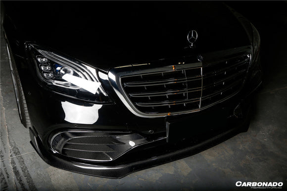 Carbonado 2017-2020 Mercedes Benz S63 W222 Sedan MSY Style Front Bumper Vents