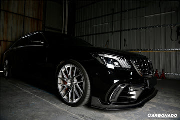 Carbonado 2017-2020 Mercedes Benz S63 W222 Sedan MSY Style Front Lip - 0