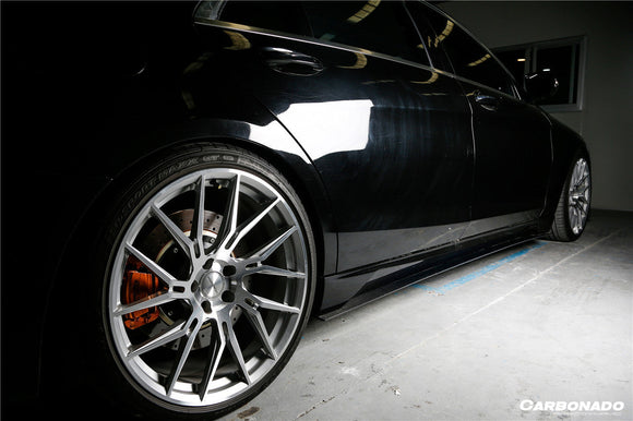 Carbonado 2017-2020 Mercedes Benz S63 W222 Sedan MSY Style Side Skirts