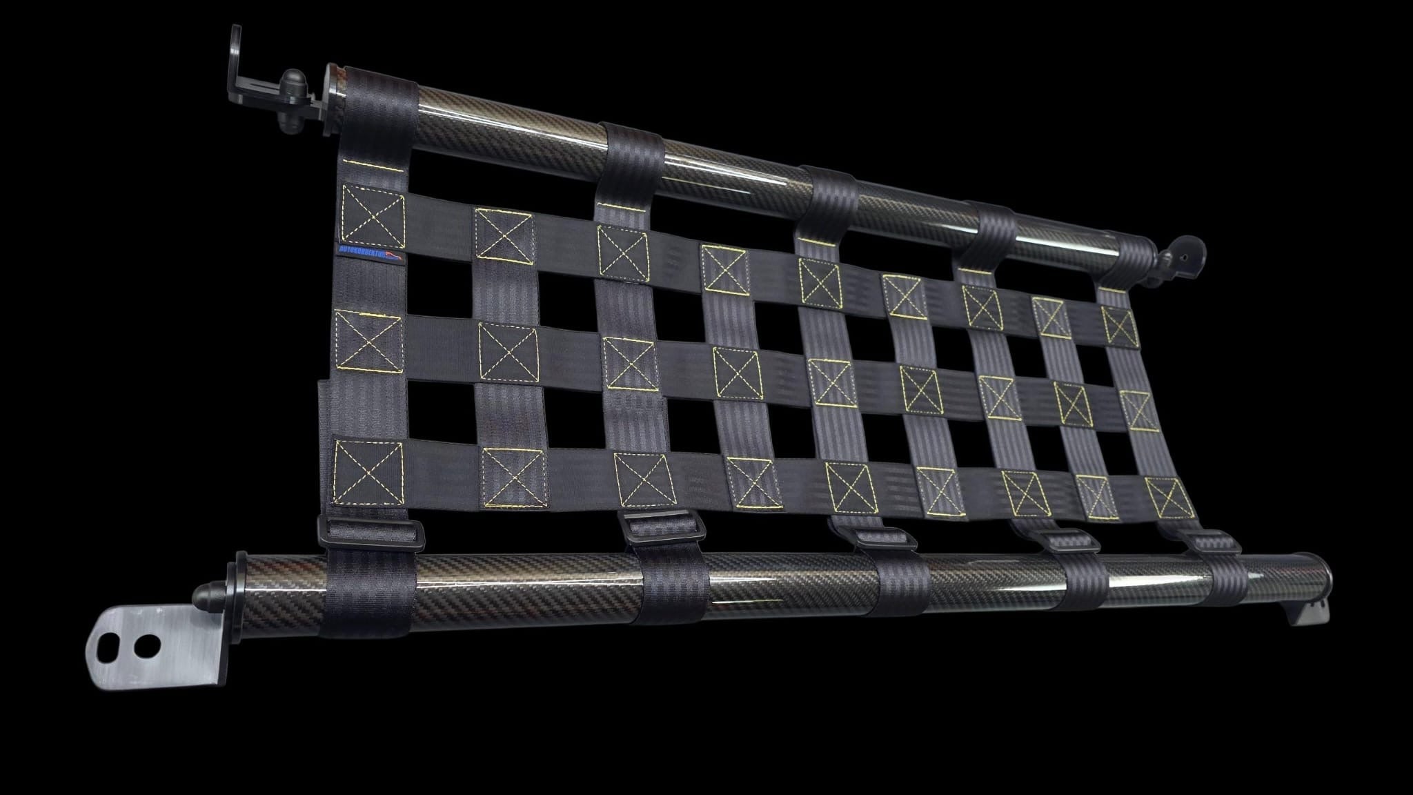 Rear seat delete fullkit V2 - Double strut bar, net and carpet for Mercedes Benz C63 AMG W204