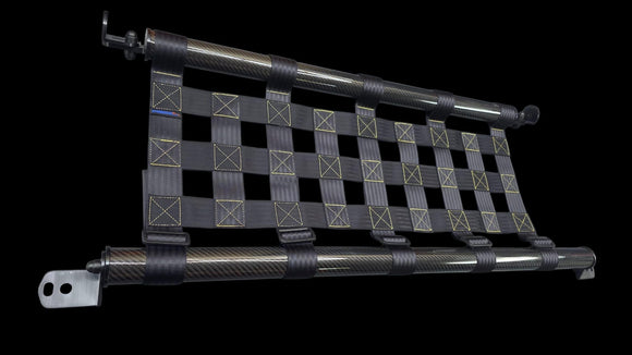 Rear seat delete fullkit V2 - Double strut bar, net and carpet for Mercedes Benz C63 AMG W204