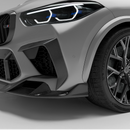 BMW X5M F95 PRE LCI Carbon Fiber Front Bumper Canards-1