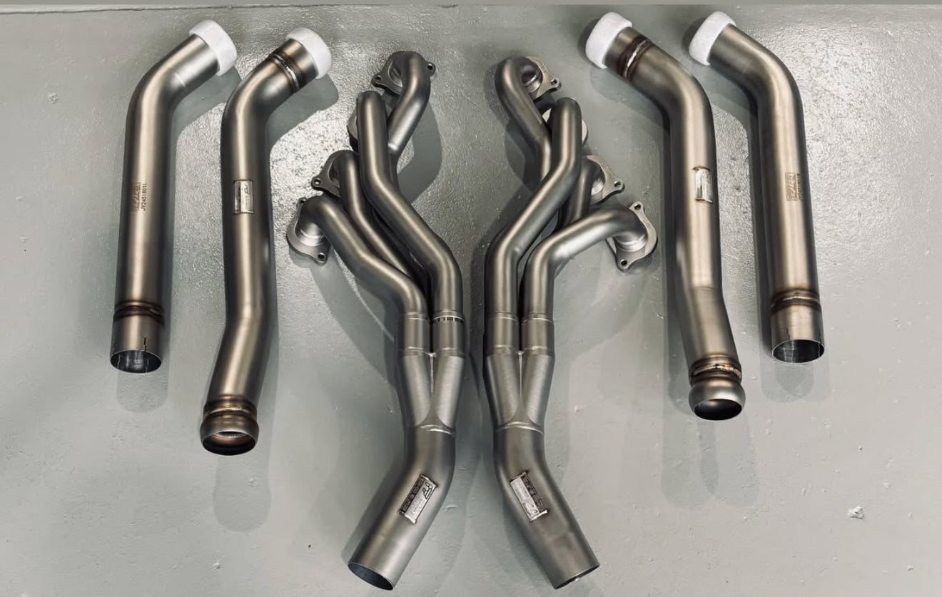 W204 C63 Headers + Front Pipe iPE Exhaust - 0