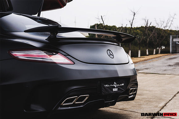 DarwinPRO Aerodynamics DarwinPRO 2010-2015 Mercedes Benz W197 SLS AMG BKSS Style Carbon Fiber Trunk Spoiler
