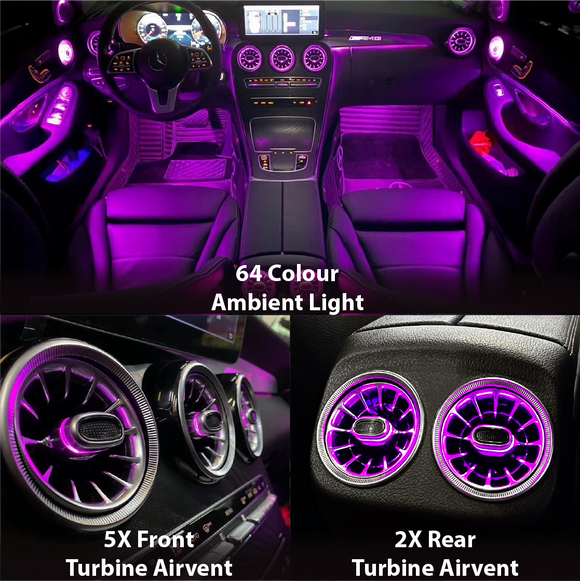 Ambient Light Kit (W205) Mercedes C-Class (Coup Cabriolet)