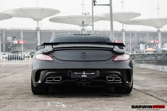 DarwinPRO Aerodynamics DarwinPRO 2010-2015 Mercedes Benz W197 SLS AMG BKSS Style Carbon Fiber Trunk Spoiler