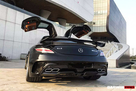 DarwinPRO Aerodynamics DarwinPRO 2010-2015 Mercedes Benz W197 SLS AMG BKSS Style Carbon Fiber Trunk Spoiler