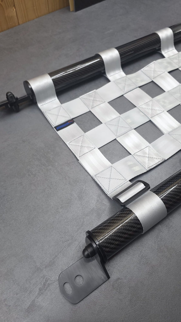 Rear seat delete fullkit V2 - Double strut bar, net and carpet for Mercedes Benz C63 AMG W204