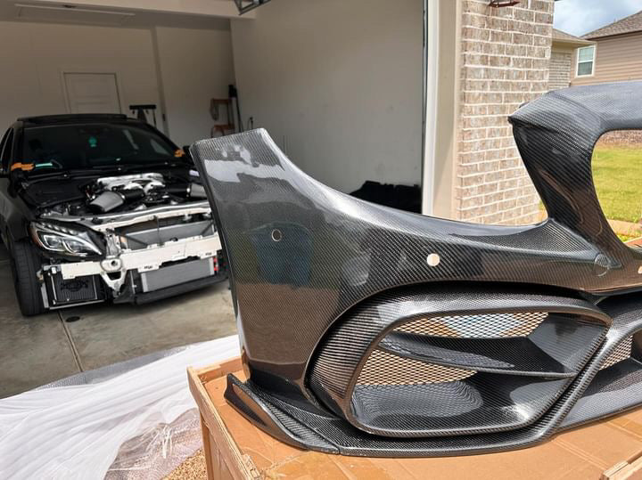 Custom W205 C63 Sedan / Coupe Front Bumper Full Carbon Package