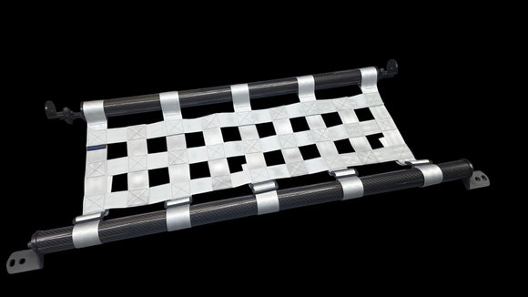 Rear seat delete fullkit V2 - Double strut bar, net and carpet for Mercedes Benz C63 AMG W204