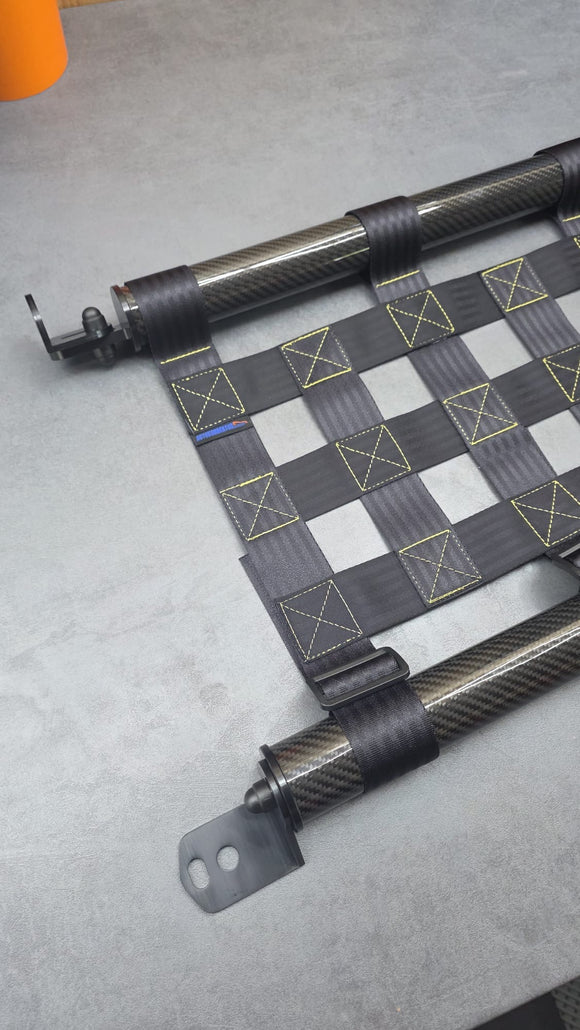 Rear seat delete fullkit V2 - Double strut bar, net and carpet for Mercedes Benz C63 AMG W204