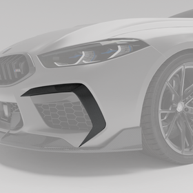 BMW M8 F93 Carbon Fiber Front Bumper Canards - 0