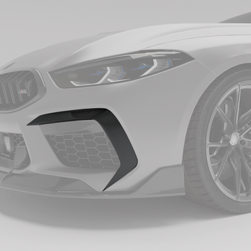 BMW M8 F93 Carbon Fiber Front Bumper Canards - 0
