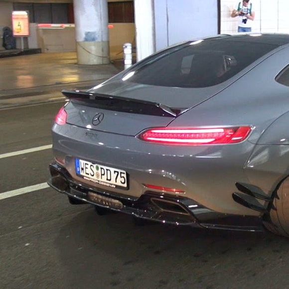 E6 Carbon Mercedes-AMG GT C190 Duckbill Spoiler rear view
