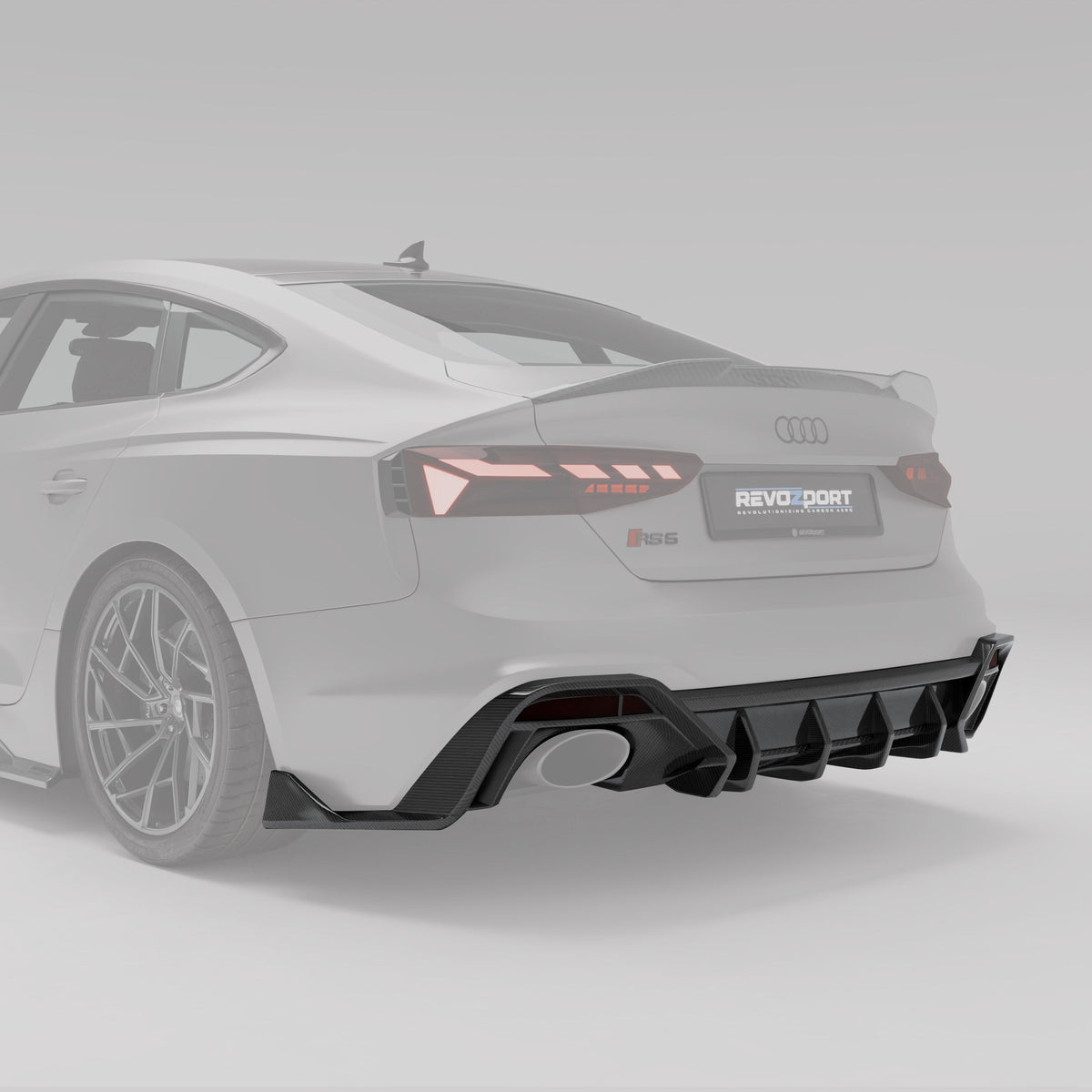 Audi RS5 B9.5 Facelift Sportback Carbon Fiber Rear Diffuser | Zefer ...