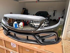 Custom W205 C63 Sedan / Coupe Front Bumper Full Carbon Package - 0