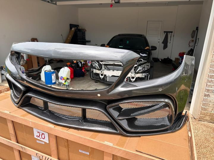 Custom W205 C63 Sedan / Coupe Front Bumper Full Carbon Package