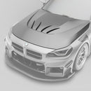 BMW M2 G87 Carbon Fiber Aero Hood & Strakes-2