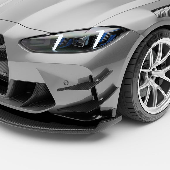 BMW M3 G80 Carbon Fiber Aero Front Bumper Canards