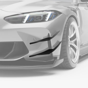 BMW M3 G80 Carbon Fiber Aero Front Bumper Canards - 0