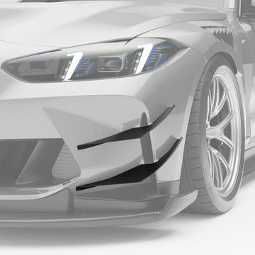 BMW M4 G82 Carbon Fiber Front Bumper Canards - 0