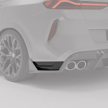 BMW X6M F96 LCI Carbon Fiber Rear Bumper Splitter - 0