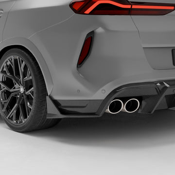 BMW X6M F96 LCI Carbon Fiber Rear Bumper Splitter