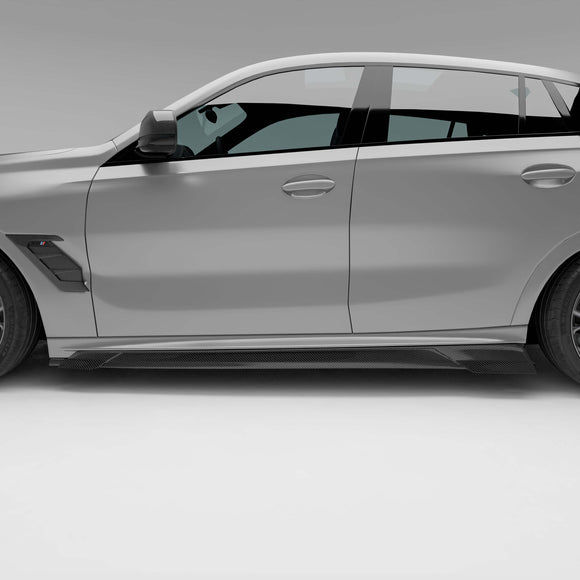 BMW X6M F96 LCI Carbon Fiber Side Skirts