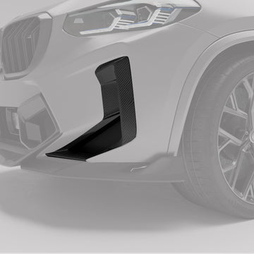 BMW X3M F97 LCI Carbon Fiber Front Bumper Air Intake Covers - 0