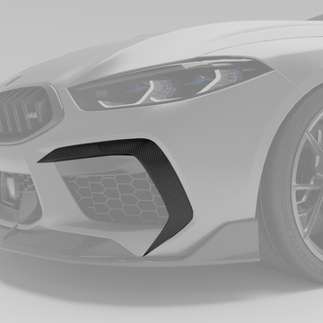 BMW M8 F91 F92 F93 Carbon Fiber Canards - 0