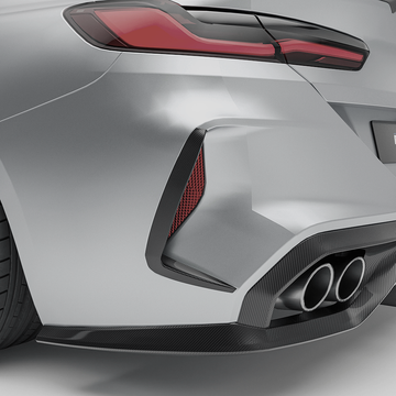 BMW M8 F91 F92 F93 Carbon Fiber Rear Bumper Canards