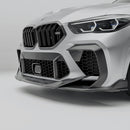 BMW X6M F96 PRE LCI Carbon Fiber Front Bumper Canards-1
