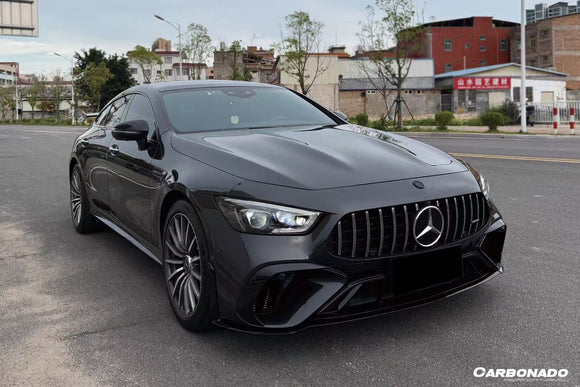 2019-2025 Mercedes Benz AMG GT53 GT50 GT43 4Door Coupe X290 Convert GT63 Style Front Bumper