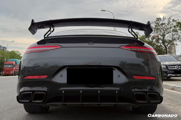 2019-2025 Mercedes Benz AMG GT53 GT50 GT43 4Door Coupe X290 Convert GT63 Style Rear Bumper - 0