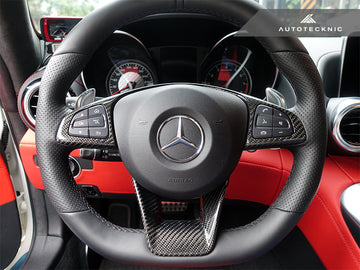 AutoTecknic Carbon Fiber Steering Wheel Trim - Mercedes-Benz Various AMG Vehicles - 0