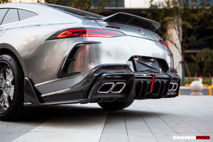DarwinPRO 2019-2024 Mercedes Benz AMG GT50 GT53 GT43 GT63 GT63S 4Door Coupe X290 IMP Ver.2 Design Part Carbon Fiber Rear Bumper