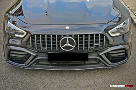 2019-2024 Mercedes Benz AMG GT63 S 4Door Coupe X290 Carbon Fiber Front Bumper Vents Canards - 0