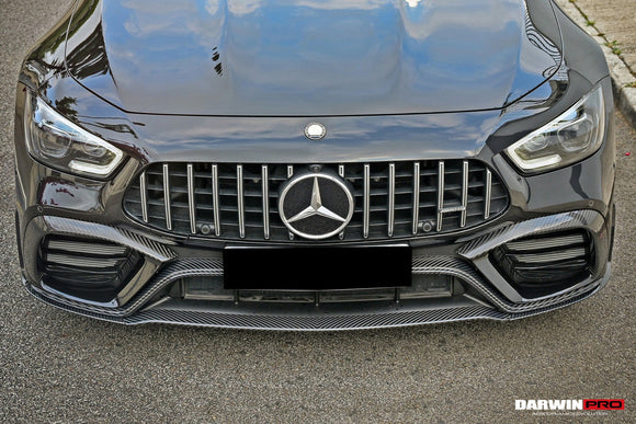 2019-2024 Mercedes Benz AMG GT63 S 4Door Coupe X290 Carbon Fiber Front Bumper Vents Canards
