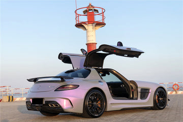 DarwinPRO Aerodynamics DarwinPRO 2010-2015 Mercedes Benz W197 SLS AMG BKSS Style Carbon Fiber Trunk Spoiler - 0