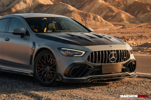 DarwinPRO 2019-2024 Mercedes Benz AMG GT50 GT53 GT43 4Door Coupe X290 IMP Performance Carbon Fiber Front Bumper Lip Splitter