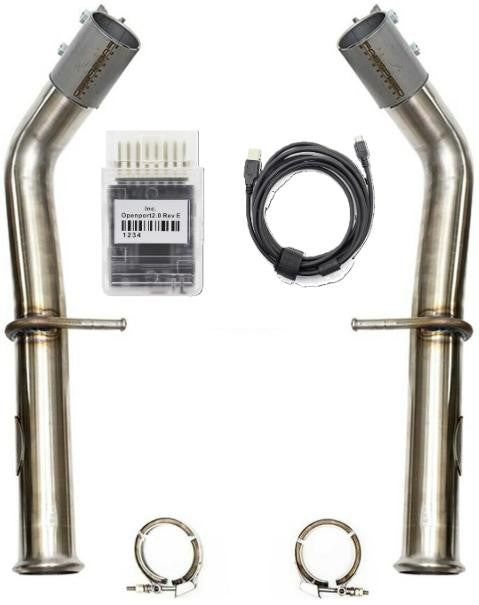 Fabspeed Mercedes-Benz G63 AMG 2nd link comp. Pipes with XperTune Performance Software (2019-2024)
