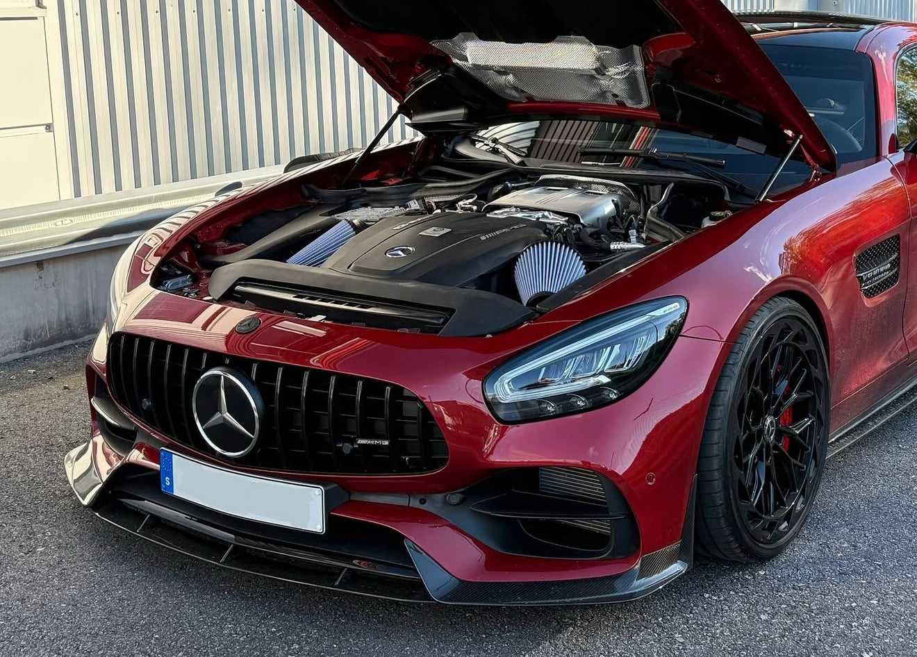 Paktechz Carbon Fiber Front Lip Ver.1 for Mercedes benz AMG GT/GTS/GTC C190 2018-2021