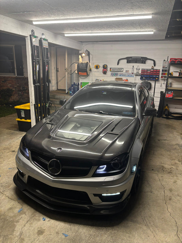 2012-2014 Mercedes Benz W204 C63 AMG IMP Style Carbon Fiber Hood (Darwin Pro)