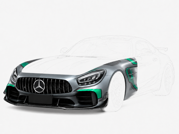 Mercedes-AMG GT / GTS / GTC / GTR to GTR PRO Front-End Conversion – PP with Carbon Accents