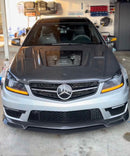 2012-2014 Mercedes Benz W204 C63 AMG IMP Style Carbon Fiber Hood (Darwin Pro)-5