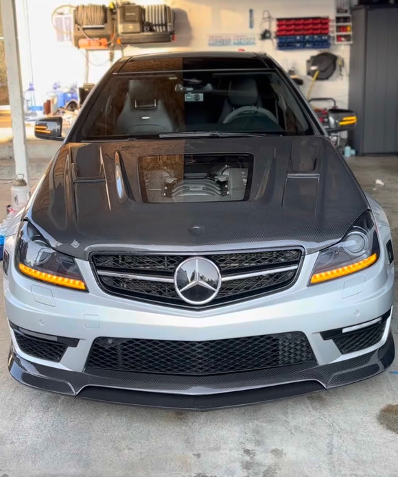 2012-2014 Mercedes Benz W204 C63 AMG IMP Style Carbon Fiber Hood (Darwin Pro)