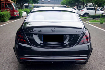 Carbonado 2017-2020 Mercedes Benz S63 W222 Sedan MSY Style Rear Bumper with Exhaust Tips